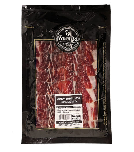 COMPRAR JAMON IBERICO DE BELLOTA ONLINE. JAMON EN LA FAVORITA SALAMANCA. JAMON PATA NEGRA LONCHEADO