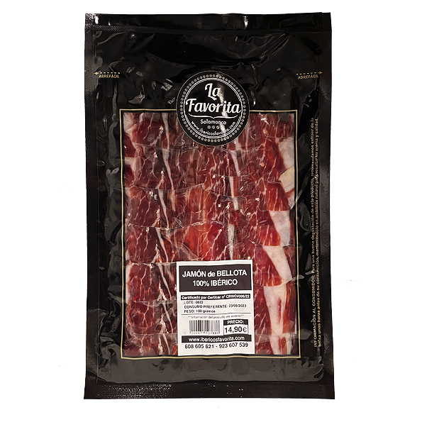 COMPRAR JAMON IBERICO DE BELLOTA ONLINE. JAMON EN LA FAVORITA SALAMANCA. JAMON PATA NEGRA LONCHEADO