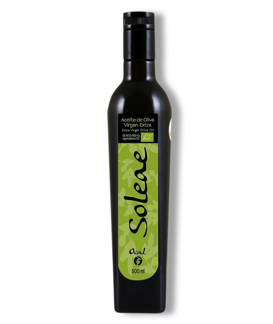 COMPRAR ACEITE DE OLIVA VIRGEN EXTRA ONLINE SOLEAE. AOVE ECOLÓGICO OCAL. Botella de 500 ml. (Salamanca) LA FAVORITA