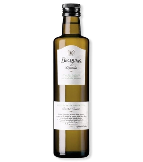 BECQUER DE LEYENDA. Arbequina. Aove Ecológico. Botella de cristal 500ml.
