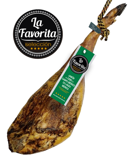 COMPRAR ONLINE JAMÓN DE CEBO DE CAMPO IBÉRICO 75% RAZA IBÉRICA. CERTIFICADO . LA FAVORITA SELECCIÓN. COMPRAR JAMÓN IBÉRICO DE CALIDAD