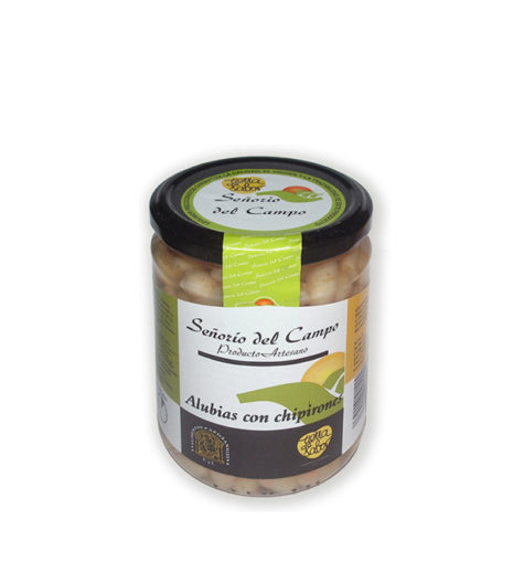 ALUBIAS BLANCAS CON CHIPIRONES. Señorío del Campo. Tarro 425 g.