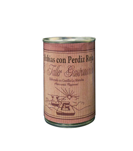 LATA DE ALUBIAS CON PERDIZ ROJA. EL TALLER GASTRONOMICO. 425 g