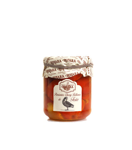 PIMIENTO CHERRY RELLENO DE FOIE. Rosara. Tarro 228 ml.