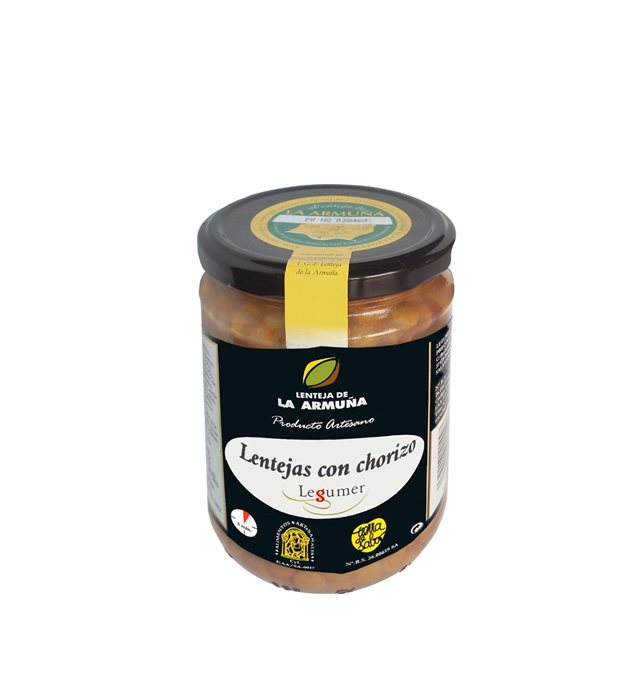 comprar producto tipico de salamanca. ibéricos favorita. lentejas de la armuña con chorizo de salamanca