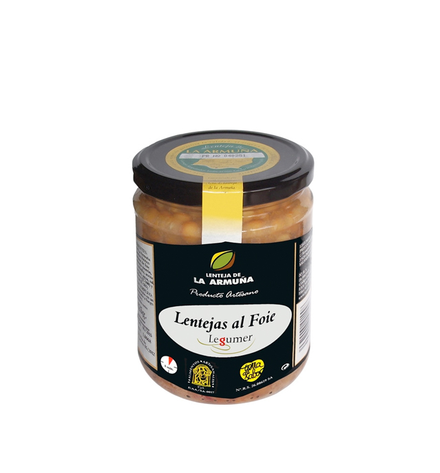 LENTEJAS AL FOIE IGP Lenteja de la Armuña. Legumer. Tarro 425 g.