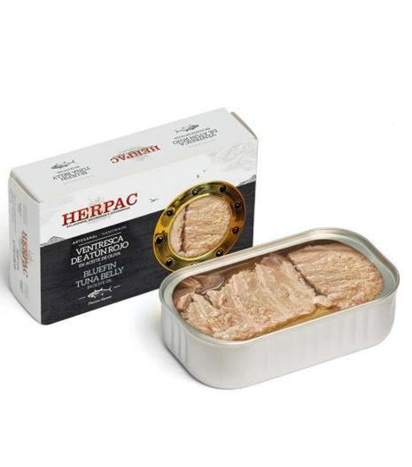 VENTRESCA DE ATÚN ROJO EN ACEITE DE OLIVA. Herpac. 120 g.
