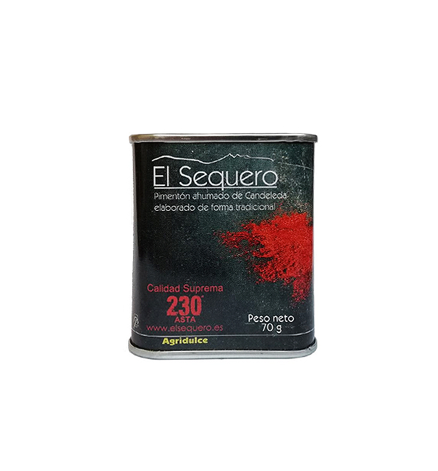PIMENTÓN AGRIDULCE. EL SEQUERO. EL MEJOR PIMENTÓN DEL MUNDO. 70 gr.