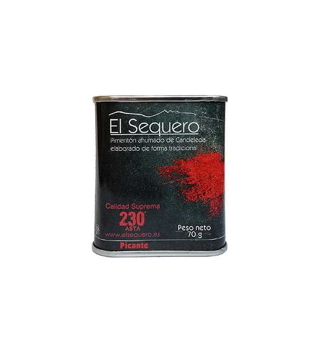 PIMENTÓN PICANTE. EL SEQUERO. EL MEJOR PIMENTÓN DEL MUNDO. 70 g
