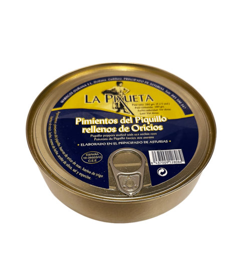 PIMIENTOS DEL PIQUILLO RELLENOS DE ORICIOS. La Pixueta. 280 g.