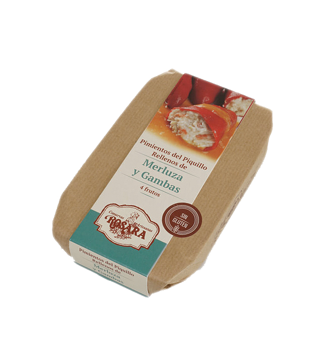 Pimientos rellenos de merluza y gambas el Navarrico. en Salamanca la favorita