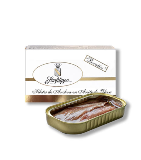 COMPRA ANCHOAS SANFILIPPO. en Aceite de Oliva (9/10 Lomos). EN LA FAVORITA SALAMANCA