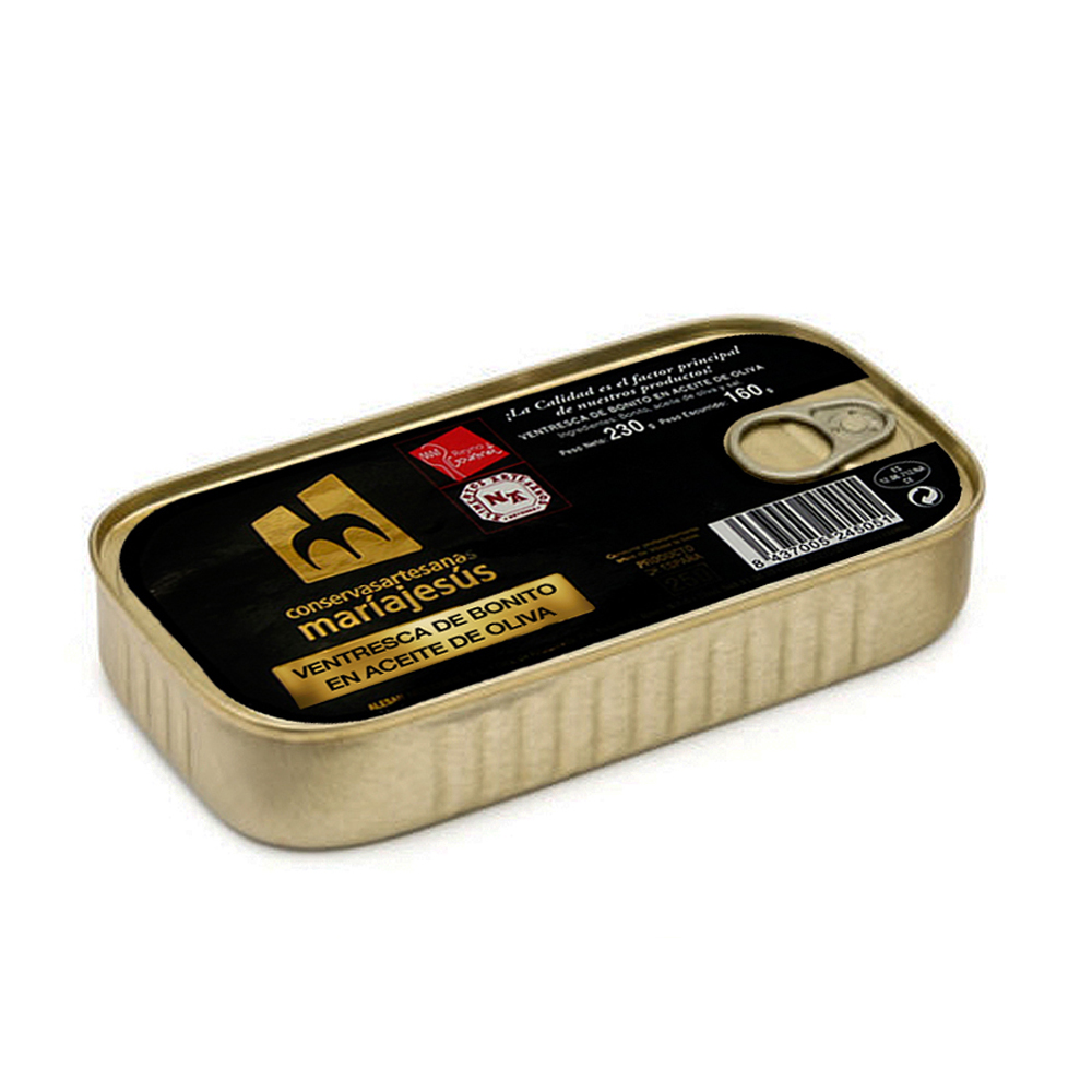 VENTRESCA DE BONITO EN ACEITE DE OLIVA. María Jesús. 205 g.