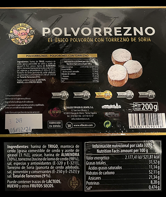 polvorrezno. Comprar Dulces tipicos Salamanca. La Favorita Salamanca